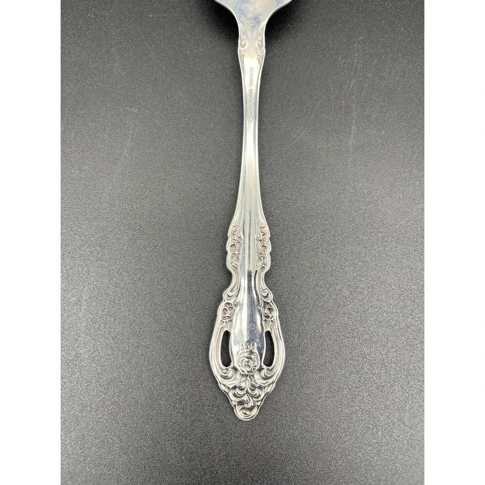 Brahms Stainless Solid Shell Casserole Serving Spoon By Oneida Silver